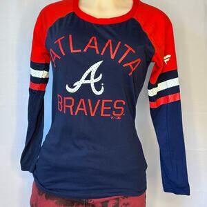 Atlanta Braves Fanatics Long Sleeve Raglan Tee – Size Small
